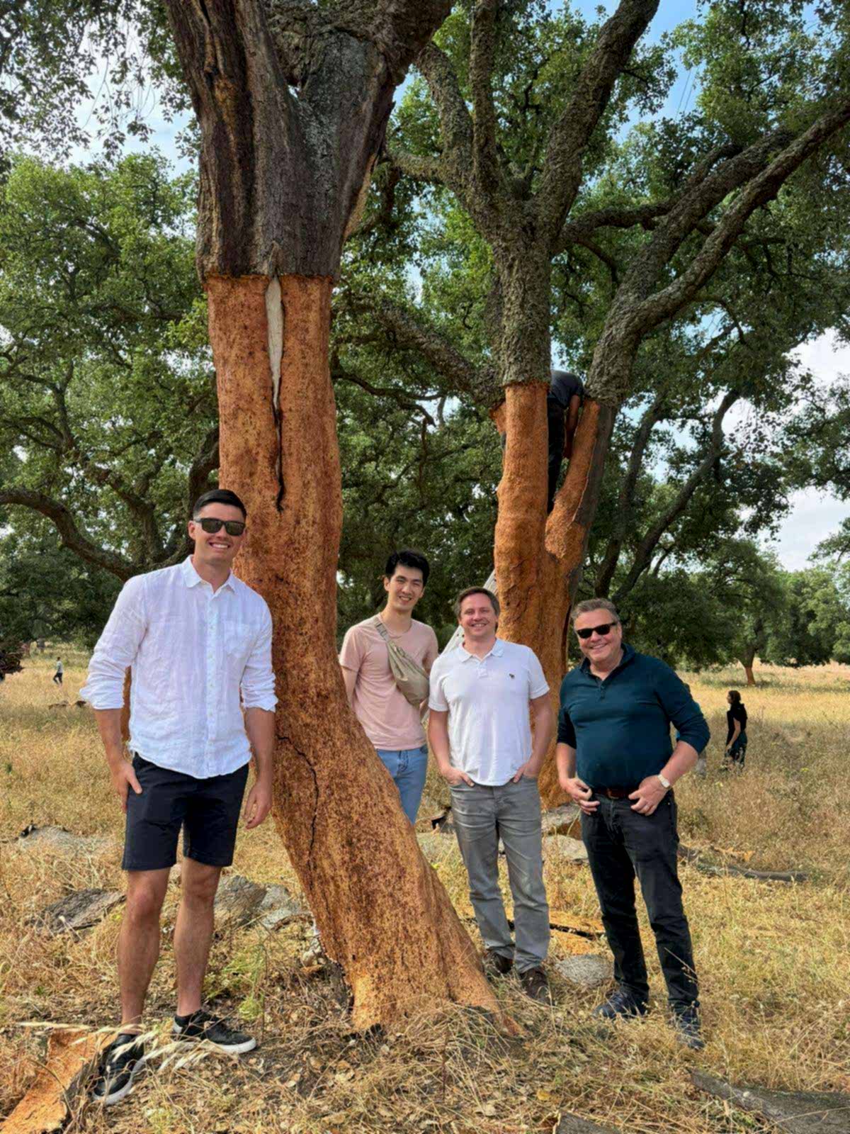 Aaron Smith and Paul Speers with the team from Hawkins Brown in the cork forests of Portugal