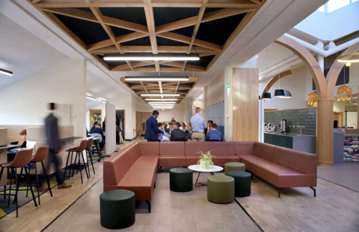 Cork flooring of the type supplied by The Floor Gallery, in an educational setting