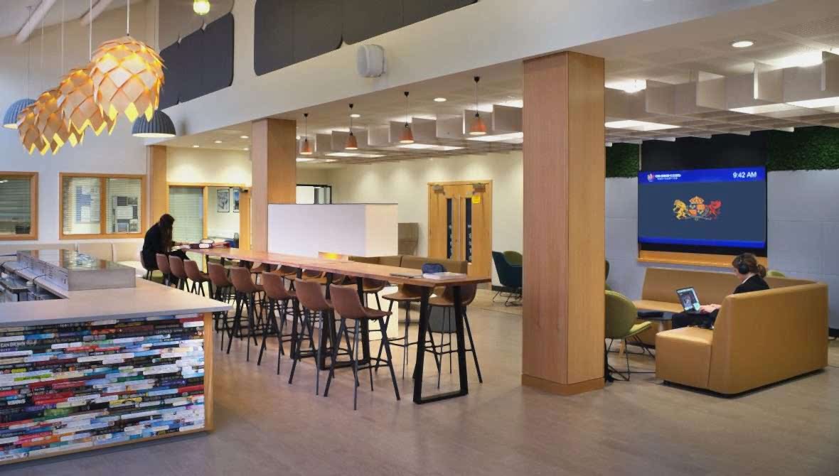 Cork flooring of the type supplied by The Floor Gallery, in an educational setting