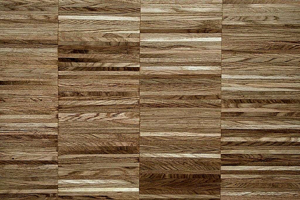 Industrial parquet flooring in natural unfinished oak
