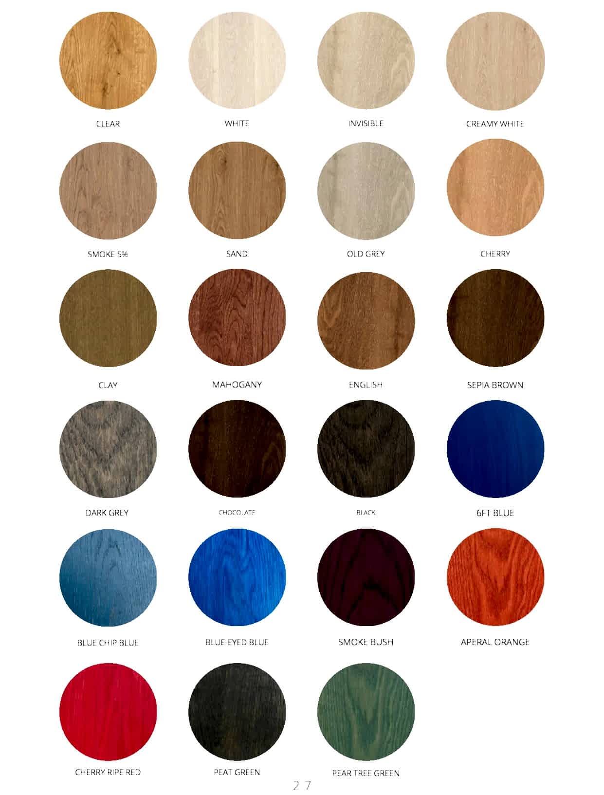 BOFA Collection colour range, bold and natural oak tones